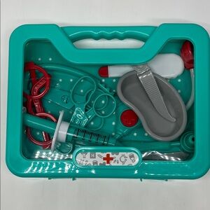 Kids Doctor Playset with Teal and Red Accessories